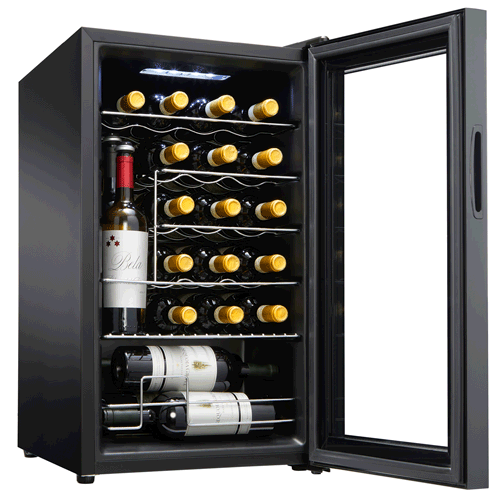 Wine Enthusiast 24-Bottle Compressor Wine Cooler with Upright Bottle Storage