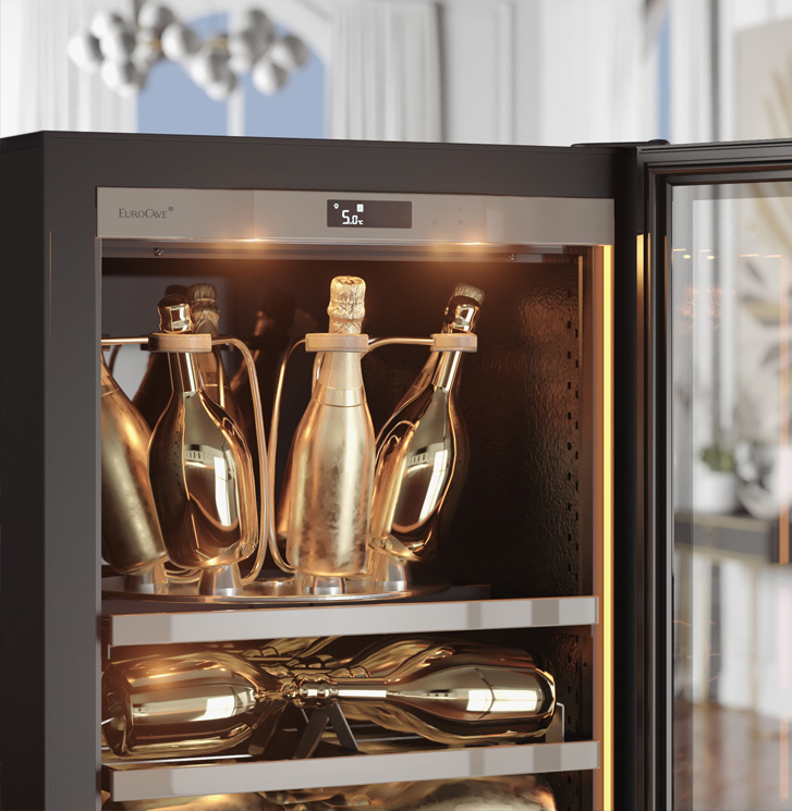 Champagne cheap display cabinet